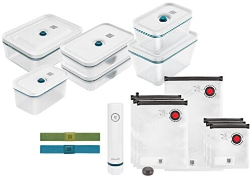 ست ظروف وکیوم 16 پارچه زولینگ آلمان | جنس شیشه درب سفید | مدل ZWILLING Family Set Fresh Save